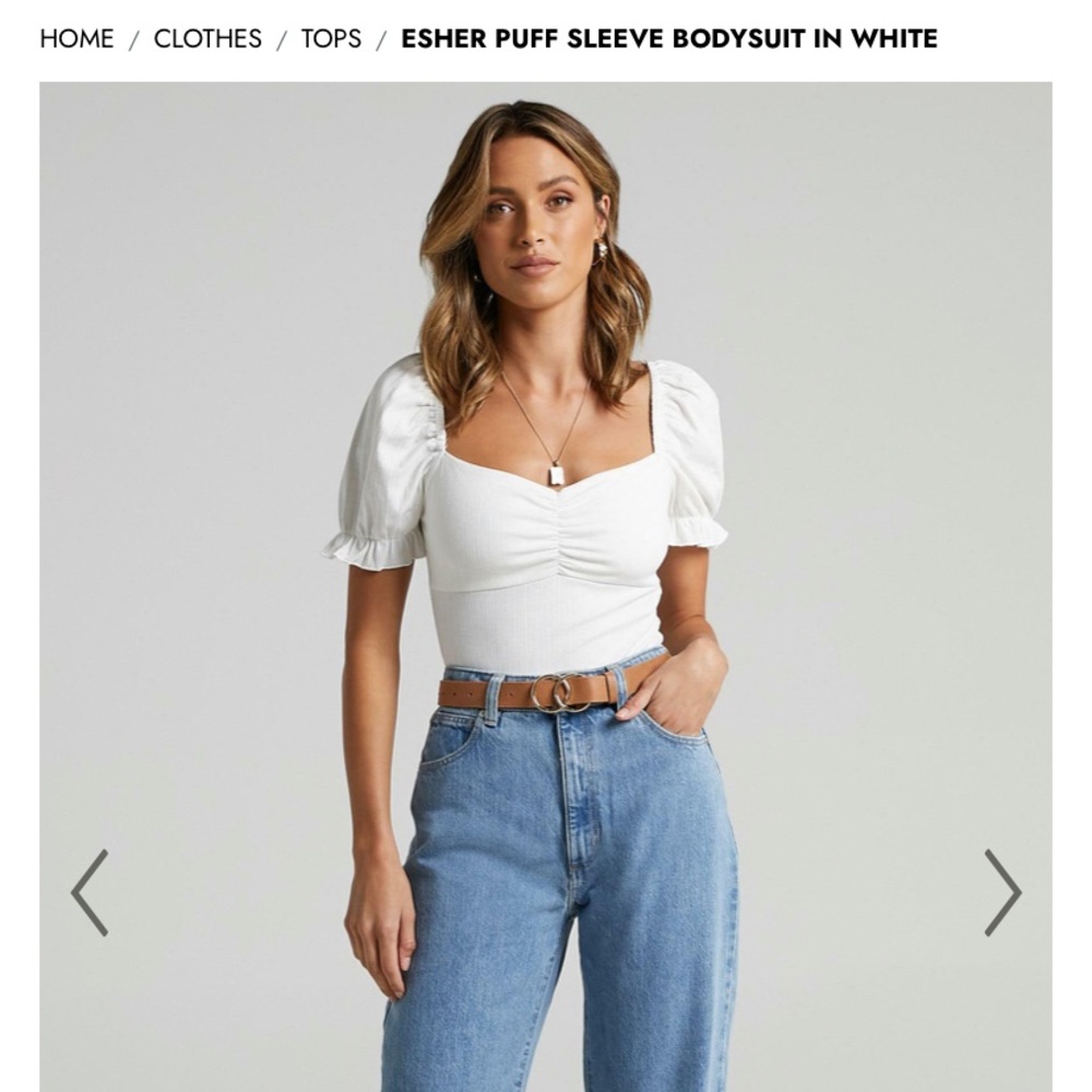 Showpo Esher Puff Sleeve BodySuit